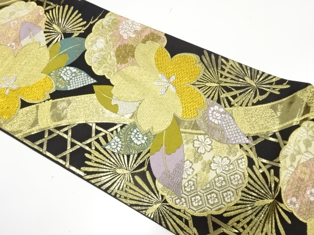 JAPANESE FUKURO OBI FOR FURISODE / WOVEN SAKURA